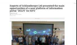 
							         Experts of Schlumberger Ltd presented the main opportunities of a ...								  
							    