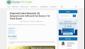 
							         [Expired] Coke Rewards: $2 Amazon.com Giftcard For Three Codes ...								  
							    
