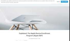 
							         Explained: The Apple Device Enrollment Program (Apple DEP ...								  
							    