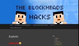 
							         Exploits | The Blockheads Hacks								  
							    