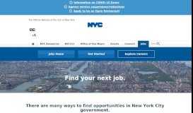
							         Explore Careers | Jobs | City of New York - NYC.gov								  
							    
