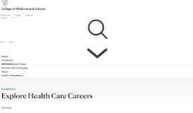 
							         Explore Health Care Careers - Academics - Mayo Clinic College of ...								  
							    