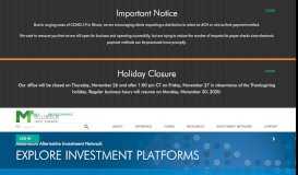 
							         Explore Investment Platforms | Millennium Trust Company								  
							    