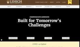 
							         Explore Lehigh's Undergraduate Admissions - Lehigh University								  
							    