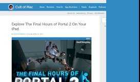 
							         Explore The Final Hours of Portal 2 On Your iPad | Cult of Mac								  
							    