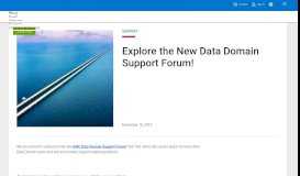 
							         Explore the New Data Domain Support Forum! | Direct2DellEMC								  
							    