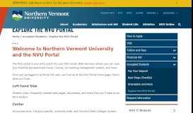 
							         Explore the NVU Portal | Northern Vermont University								  
							    