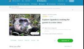 
							         Explore Uganda & cooking for guests in crater lakes - Worldpackers								  
							    