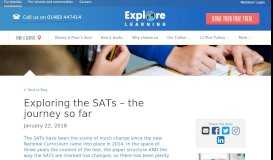 
							         Exploring the SATs – the journey so far - Explore Learning								  
							    