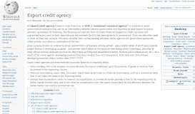 
							         Export credit agency - Wikipedia								  
							    
