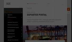 
							         Exporter Portal | Public Sector | SGS China								  
							    