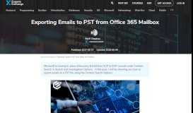 
							         Exporting Emails to PST from Office 365 Mailbox - Experts Exchange								  
							    