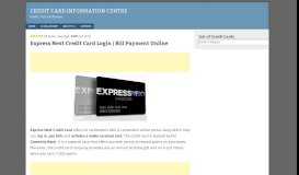 
							         Express Next Credit Card Login | Bill Payment Online								  
							    