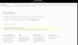 
							         Express - Node.js web application framework								  
							    