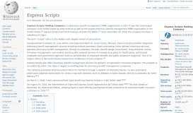 
							         Express Scripts - Wikipedia								  
							    