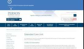 
							         Extended Care Unit | Person Memorial Hospital								  
							    