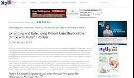 
							         Extending and Enhancing Patient Care Beyond the Office with Patient ...								  
							    