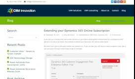 
							         Extending your Dynamics 365 Online Subscription - CRM Innovation ...								  
							    