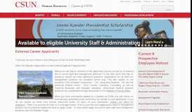 
							         External Career Applicants | California State University ... - CSUN.edu								  
							    