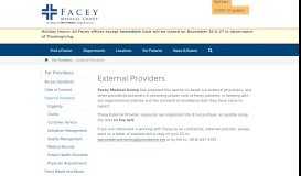 
							         External Providers | Facey Medical Group								  
							    