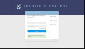 
							         External Users - Login - Bradfield Intranet and Parent Portal								  
							    