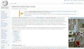 
							         External ventricular drain - Wikipedia								  
							    