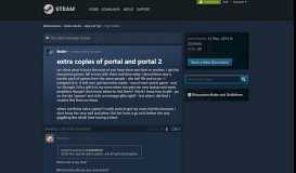 
							         extra copies of portal and portal 2 :: Help and Tips - Steam Community								  
							    