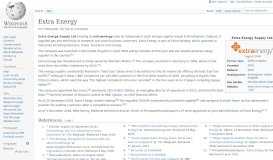 
							         Extra Energy - Wikipedia								  
							    