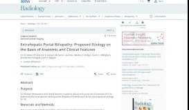 
							         Extrahepatic Portal Biliopathy: Proposed Etiology on the Basis of ...								  
							    