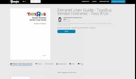 
							         Extranet User Guide - ToysRus Vendor|Extranet - Toys R Us - Yumpu								  
							    