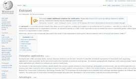 
							         Extranet – Wikipedia								  
							    