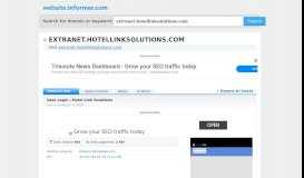 
							         extranet.hotellinksolutions.com at WI. User Login | Hotel Link ...								  
							    