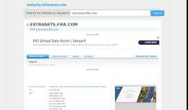 
							         extranets.fifa.com at Website Informer. Log in. Visit Extranets ...								  
							    