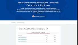 
							         Extratorrent Proxy - Get the New and 100% working 2019 Proxy								  
							    