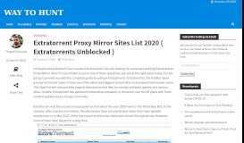 
							         Extratorrent Proxy | Unblocked Extratorrents Mirror sites 2018								  
							    