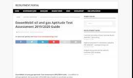 
							         ExxonMobil oil and gas Aptitude Test Assessment ... - Recruitment Portal								  
							    