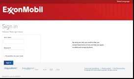 
							         ExxonMobil Portal: Login								  
							    