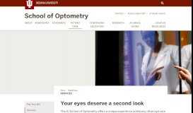 
							         Eye and vision services - Services: Patient Care: School of Optometry ...								  
							    