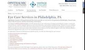 
							         Eye Care Services - Ophthalmic Partners								  
							    
