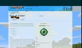 
							         Eye of Ender | Minecraft Wiki | FANDOM powered by Wikia								  
							    