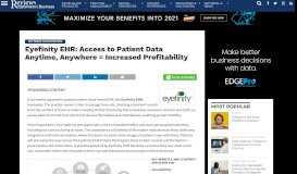 
							         Eyefinity EHR: Access to Patient Data Anytime, Anywhere = Increased ...								  
							    