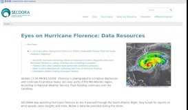 
							         Eyes on Hurricane Florence: Data Resources - SECOORA								  
							    