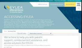 
							         EYLEA4U®: Comprehensive Support for You and Your ... - with Eylea.								  
							    