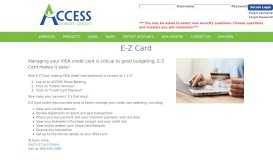 
							         EZ Card - ACCESS Credit Union								  
							    