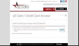
							         eZ Card / Credit Card Access - Actors FCU								  
							    