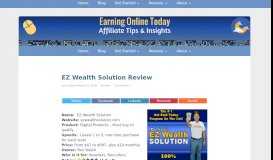 
							         EZ Wealth Solution Review - Affiliate Tips and Insights								  
							    