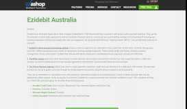 
							         Ezidebit Australia - Ecommerce Shopping Cart Software								  
							    