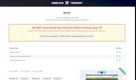 
							         EZTV Proxy, EZTV.ag unblocked – Unblock Torrent Sites								  
							    