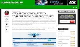 
							         EZTV Proxy - Top 50 EZTV TV Torrent Proxy/Mirror Sites List [2017]								  
							    