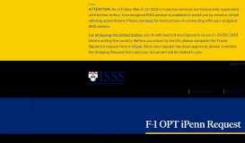 
							         F-1 OPT iPenn Request | ISSS								  
							    